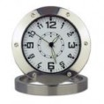RELOJ DE MESA ESPIA PLATEADO HD CLOCK DVR CON VIDEO Y SONIDO